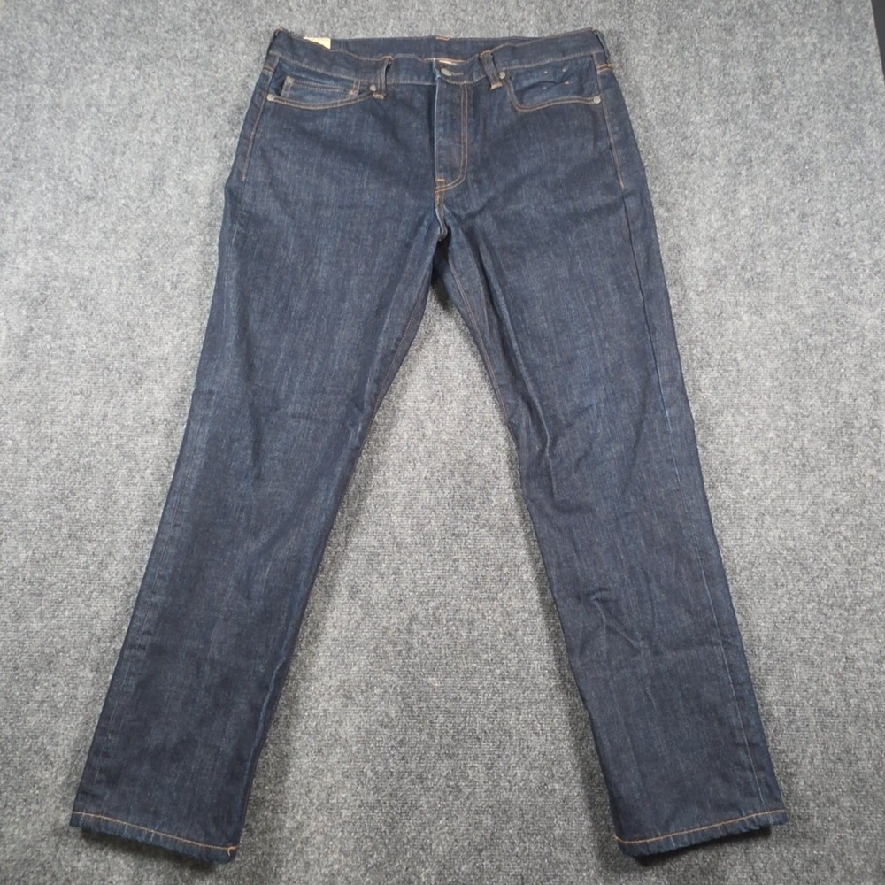 J Crew 770 Jeans Mens 36x29* Blue Straight Dark Wash Kaihara Japanese Denim
